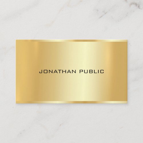 Classy Gold Look Professional Modern Template Chic Business Card
