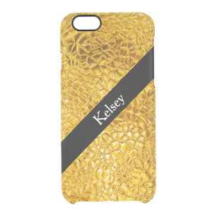 Classy Gold Monogram Clear iPhone 6/6S Case
