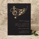 Classy Gold Music Notes Graduation Minimal Invitation | Zazzle