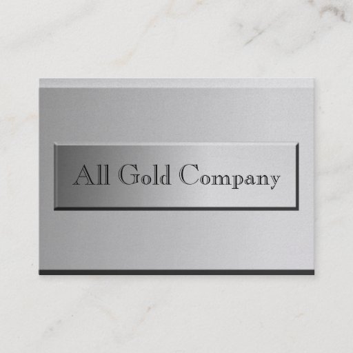 Customizable Classy Gold Name Plate Business Cards