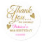 Classy Gold Pink 50th Birthday Thank You 