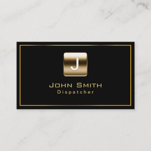 Classy Gold Stamp Dispatcher Business Card