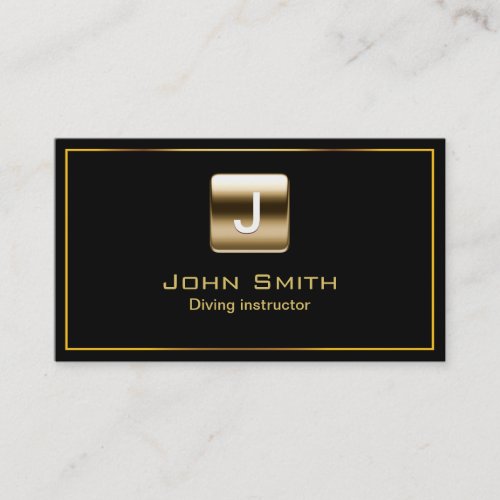 Classy Gold Stamp Diving Business Card