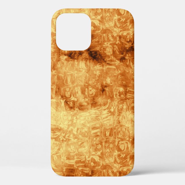Classy Golden Daisy Reflections Abstract Case-Mate iPhone Case (Back)
