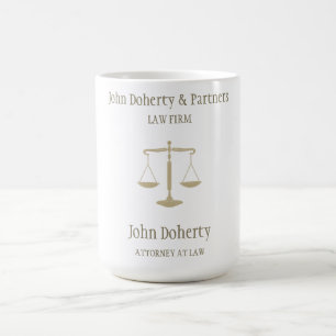 Classy Golden Scales of Justice Law Office Coffee Mug