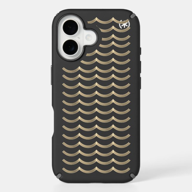 Classy Golden Waves Speck iPhone Case (Front)