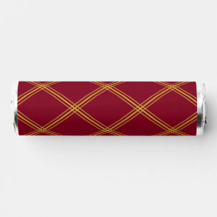 Classy Goldenrod & Burgundy Rhombus Pattern Breath Savers® Mints