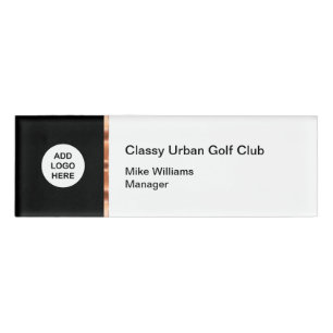 Classy Golf Course Logo Template Name Tag