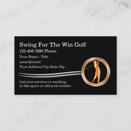 Classy Golf Design Business Cards Template