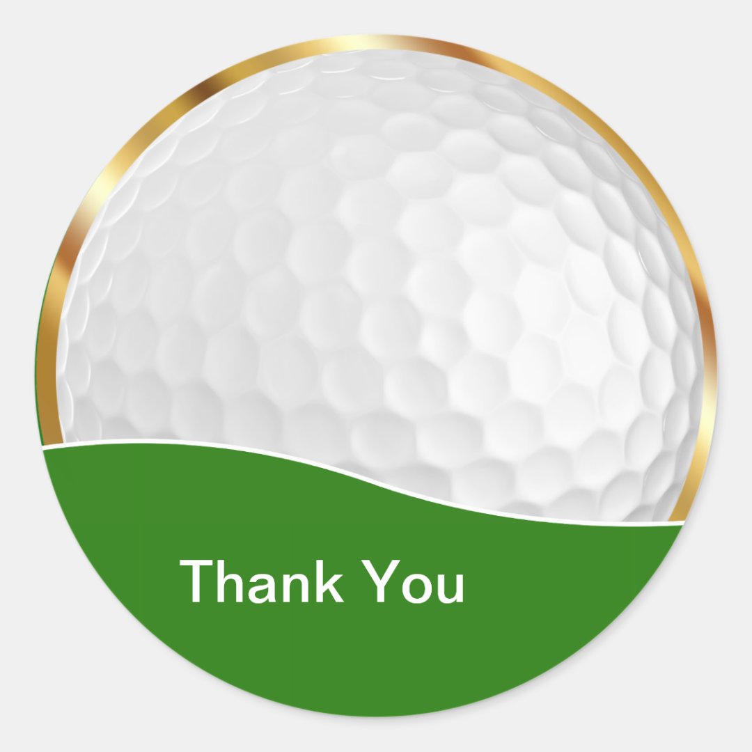 Classy Golf Thank You Stickers Zazzle
