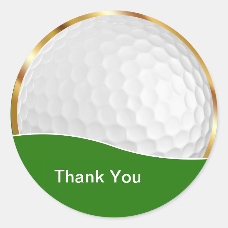 Classy Golf Thank You Stickers Zazzle