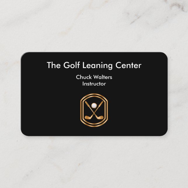 Classy Golf Theme Business Card (Front)