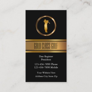 Classy Golf Theme Business Cards