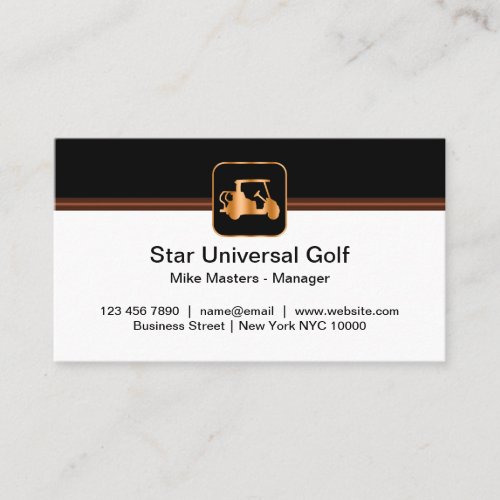 Classy Golf Theme Business Cards