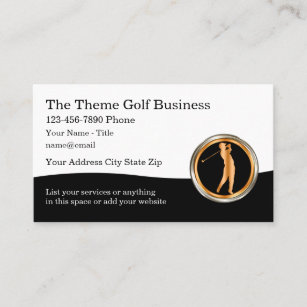 Classy Golf Theme Business Cards Design
