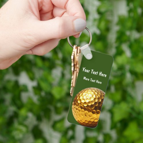 Classy Golf Theme Promotional Keychains