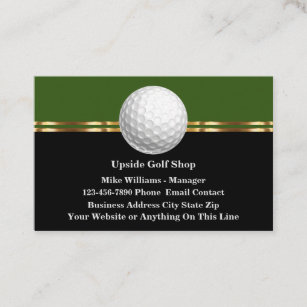 Classy Golf Theme Upscale Business Cards
