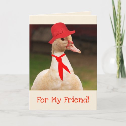 Classy Goose Friend Birthday Card