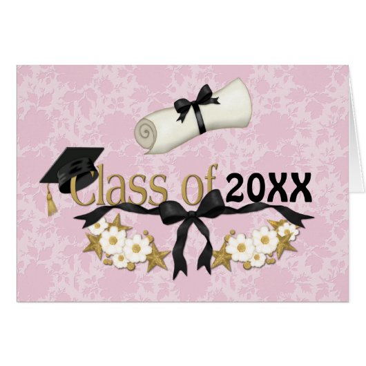 Classy Grad Floral Cards (Front Horizontal)