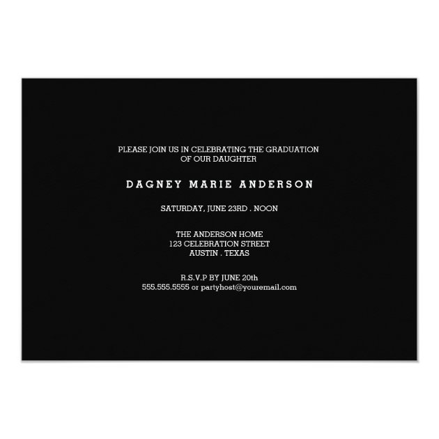 Classy Graduate Photo Graduation Party Card