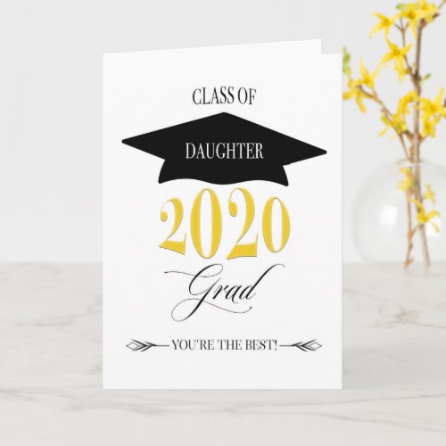Classy Graduation Class of 2020 for Daughter Card