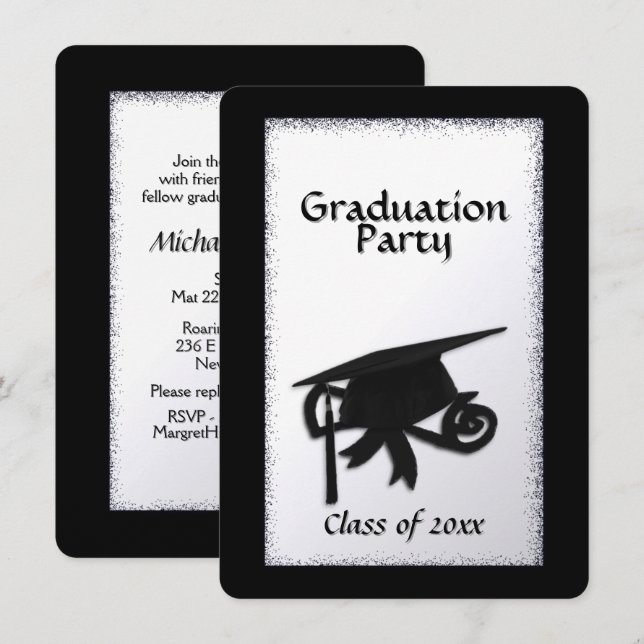Classy Graduation Party Invitation (Front/Back)