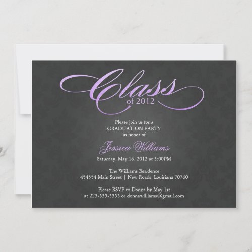 Classy Graduation Party Custom Invitations