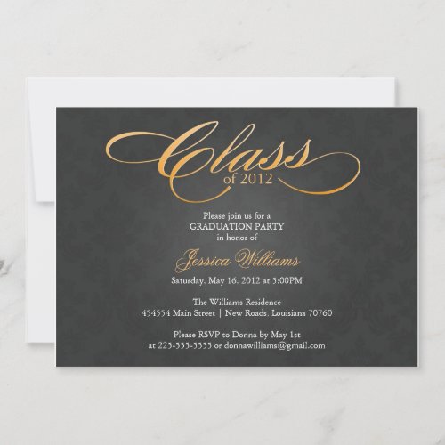 Classy Graduation Party Invitations