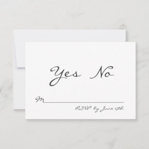 Classy Granite RSVP Card