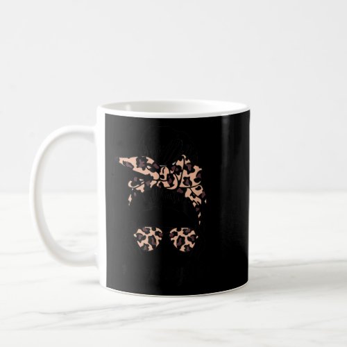 Classy Granny Life With Leopard Messy Bun Mothers Coffee Mug