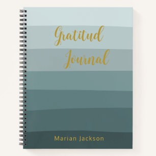 Classy Gratitud Journal Shades of Green Custom