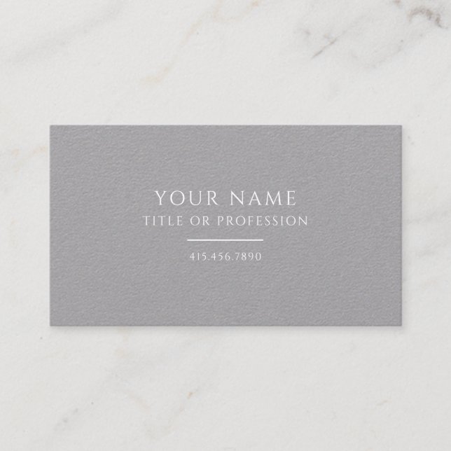 Classy Gray Business Card (Front)