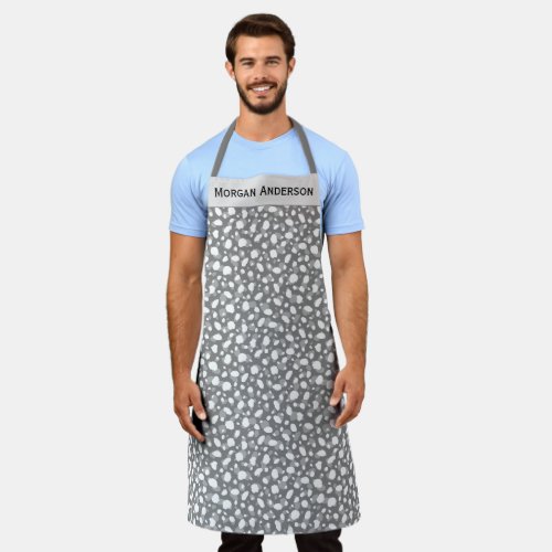 Classy Gray Camouflage Pattern Personalized Camo Apron