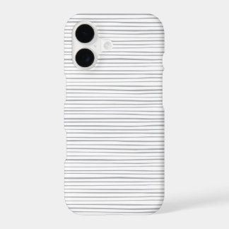 Classy Gray Watercolor Stripes iPhone 17 Case