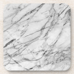 Classy Gray & White Marble Design Coaster Set