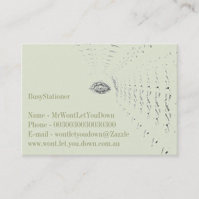 Classy Green Business Card (Front)