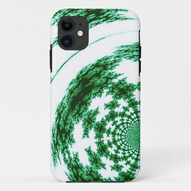 Classy Green Fractal Design Case-Mate iPhone Case (Back)