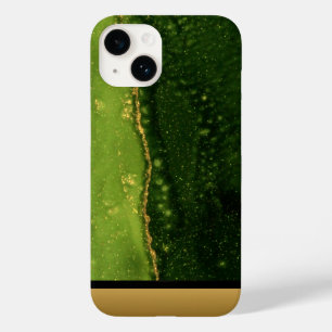 Classy Green Gold Marble Pattern iPhone / Android Case-Mate iPhone 14 Case