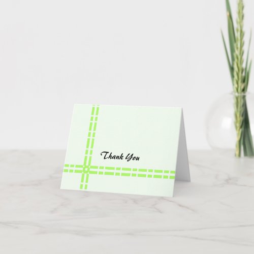 Classy Green Link Design Thank You Card