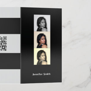 Classy Grey Modern Artist Overview Brochure