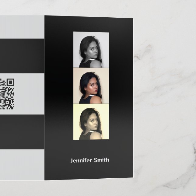 Classy Grey Modern Artist Overview Brochure (Outside Right)