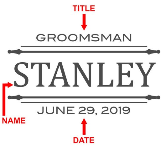 Classy Groomsman Set w/ Beer Glasses & Growler (Design)