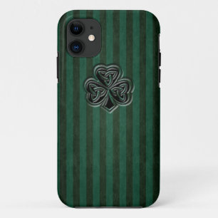 Classy grundge green Irish lucky shamrock iPhone 11 Case