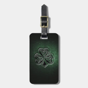 Classy grundge Irish lucky shamrock personalized Luggage Tag
