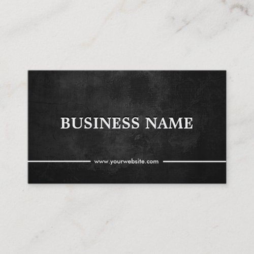 Classy Grunge Dark Plumbing Business Card