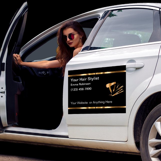 Classy Hair Stylist Beauty Symbol Car Magnet (Hairstylist)