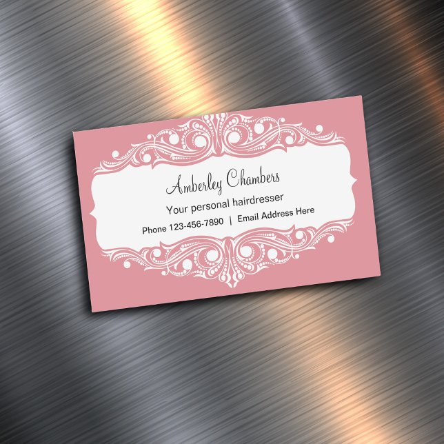 Classy Hairdresser Beauty Fashion Business Card Magnet (Creator Uploaded)