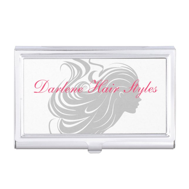 Classy Hairdresser Style Case For Business Cards (Front)