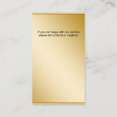 Classy Hairdressing Business Cards (Back)