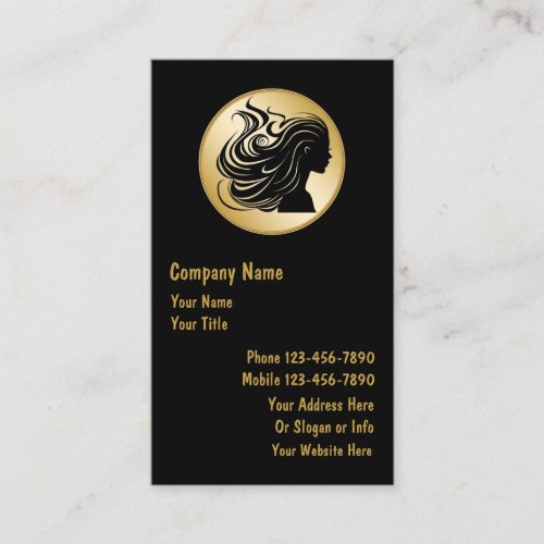 Classy Hairdressing Business Cards
